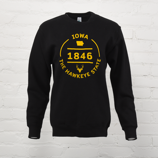 Iowa Hawkeye State Unisex Premium Crewneck