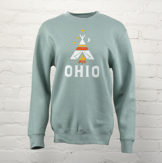 Ohio Camp Tent Unisex Crewneck