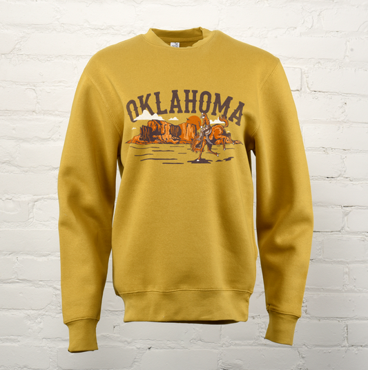 Oklahoma Cowboy Unisex Premium Crewneck