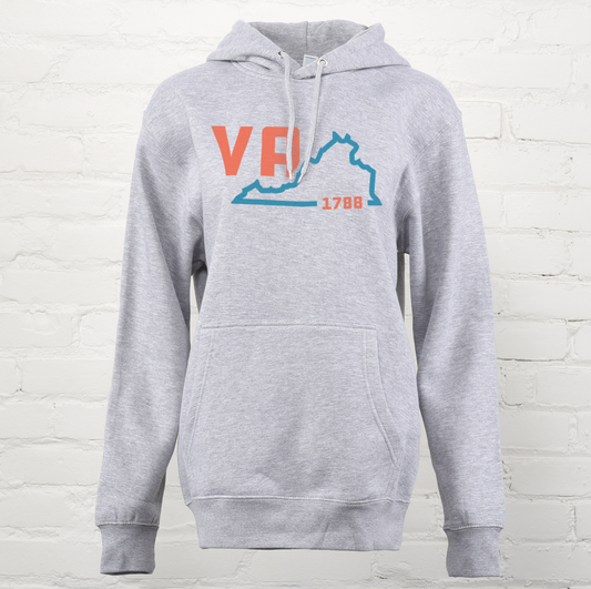 Virginia State Shape Unisex Hoodie