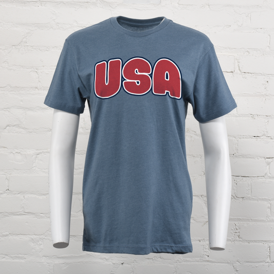 USA Bubble Letter Unisex Tee