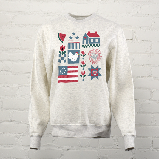 Americana Collage Unisex Crewneck