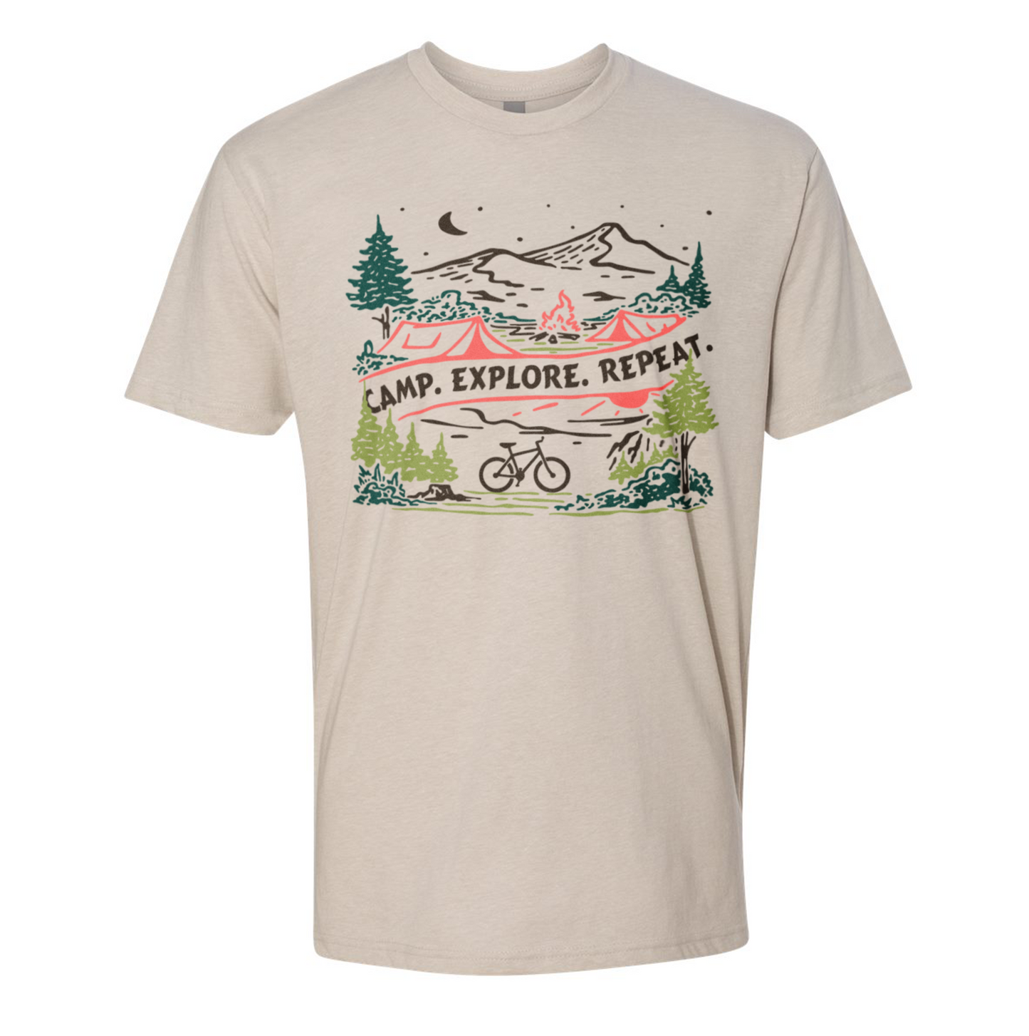 Hike.Camp.Bike Custom Unisex Tee