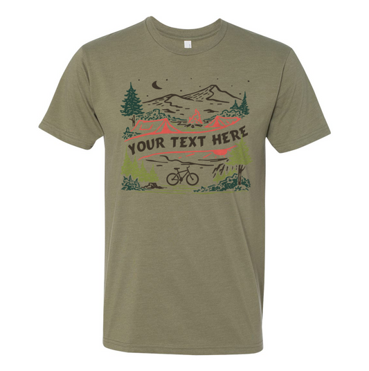 Hike.Camp.Bike Custom Unisex Tee
