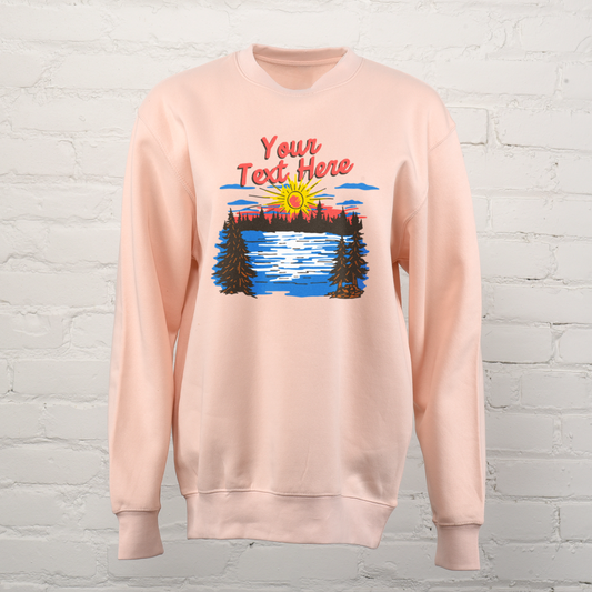 Sunset Lake Custom Unisex Crewneck