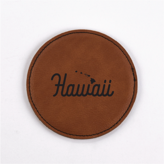 Hawaii PU Leather Coasters