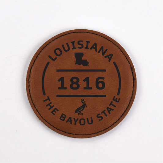 Louisiana PU Leather Coasters