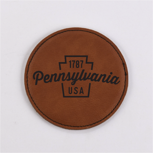 Pennsylvania PU Leather Coaster