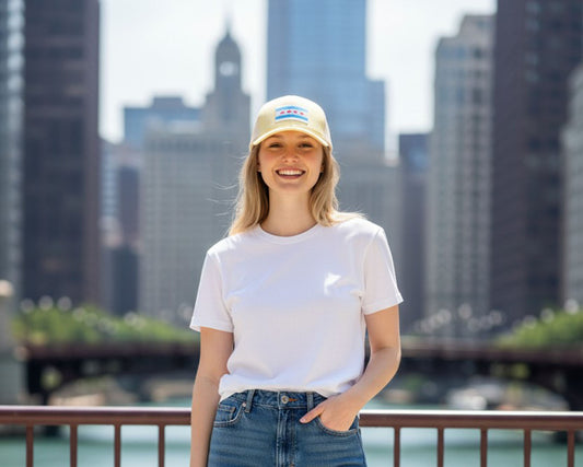 Illinois Chicago Flag Printed Patch Snapback