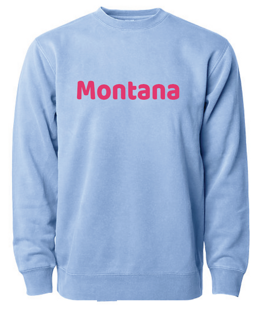 Montana Puff Print Unisex Crewneck