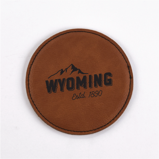 Wyoming PU Leather Coasters