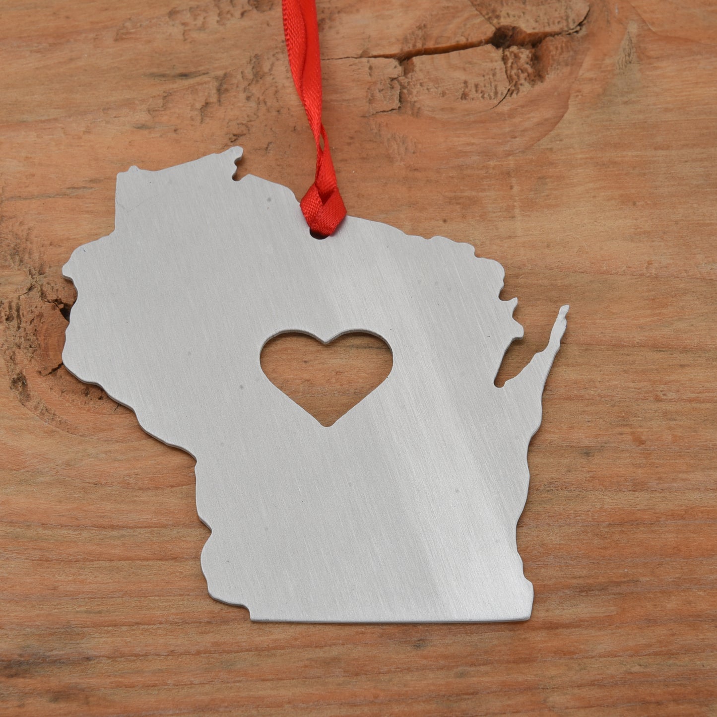 Wisconsin Aluminum Ornament