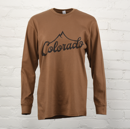 Colorado Mt Peaks Heavyweight Long Sleeve Tee