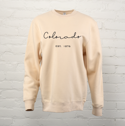 Colorado Dunes Script Unisex Premium Crewneck