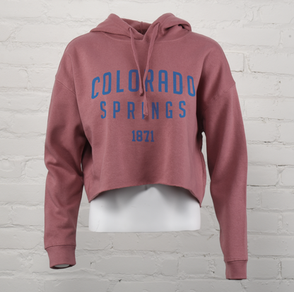 Colorado Springs 1871 Crop Hoodie