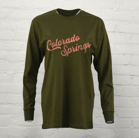 Colorado Springs Distressed Unisex Long Sleeve Tee