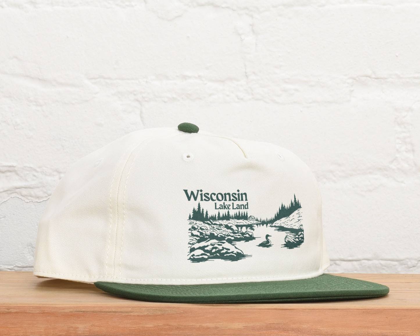 Wisconsin Lake Land Two Tone Unstructured Snapback