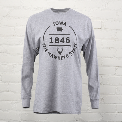 Iowa Hawkeye State Unisex Long Sleeve Tee