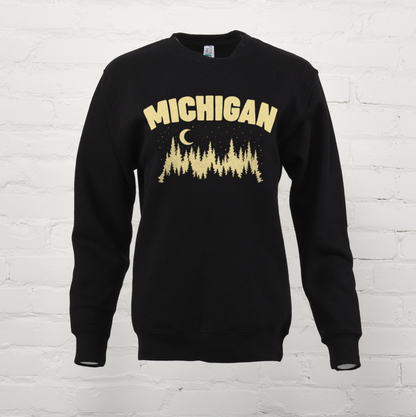 Michigan Treeline Unisex Premium Crewneck