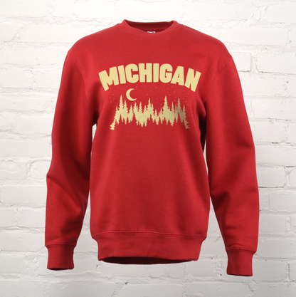 Michigan Treeline Unisex Premium Crewneck