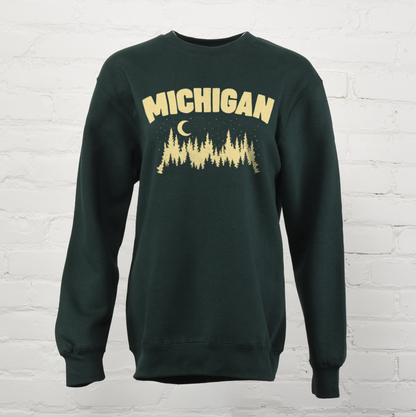 Michigan Treeline Unisex Premium Crewneck