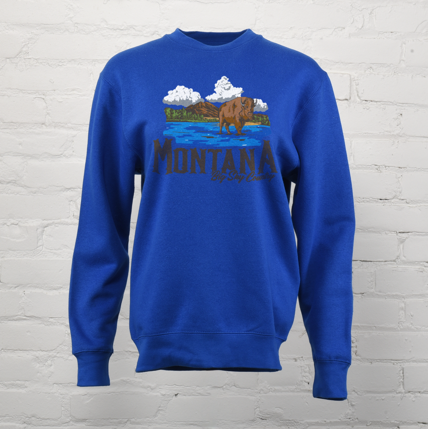 Montana Big Sky Bison Unisex Premium Crewneck