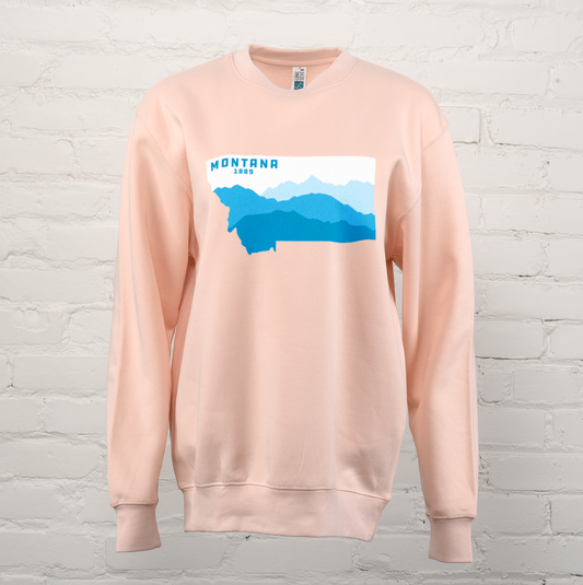 Montana Mountain Progression Unisex Premium Crewneck