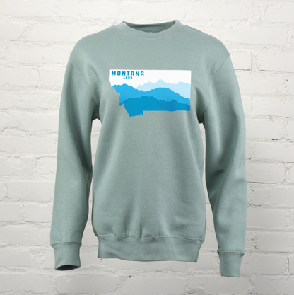 Montana Mountain Progression Unisex Premium Crewneck