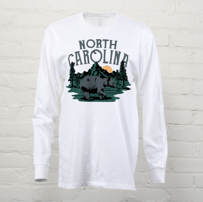 North Carolina Black Bear Unisex Long Sleeve Tee