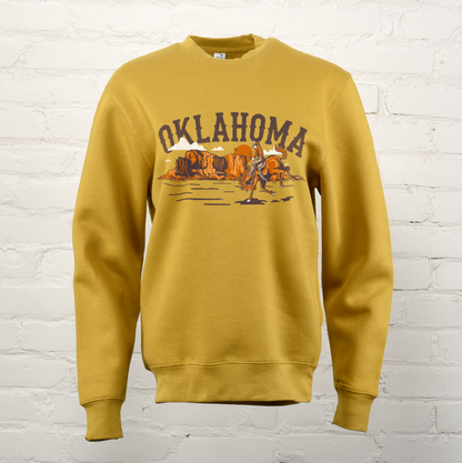 Oklahoma Cowboy Unisex Premium Crewneck