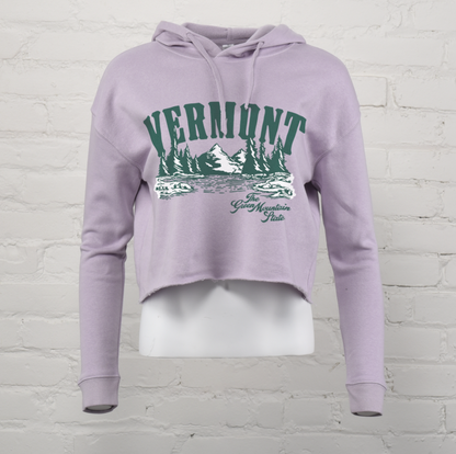 Vermont Green Mountains Crop Hoodie