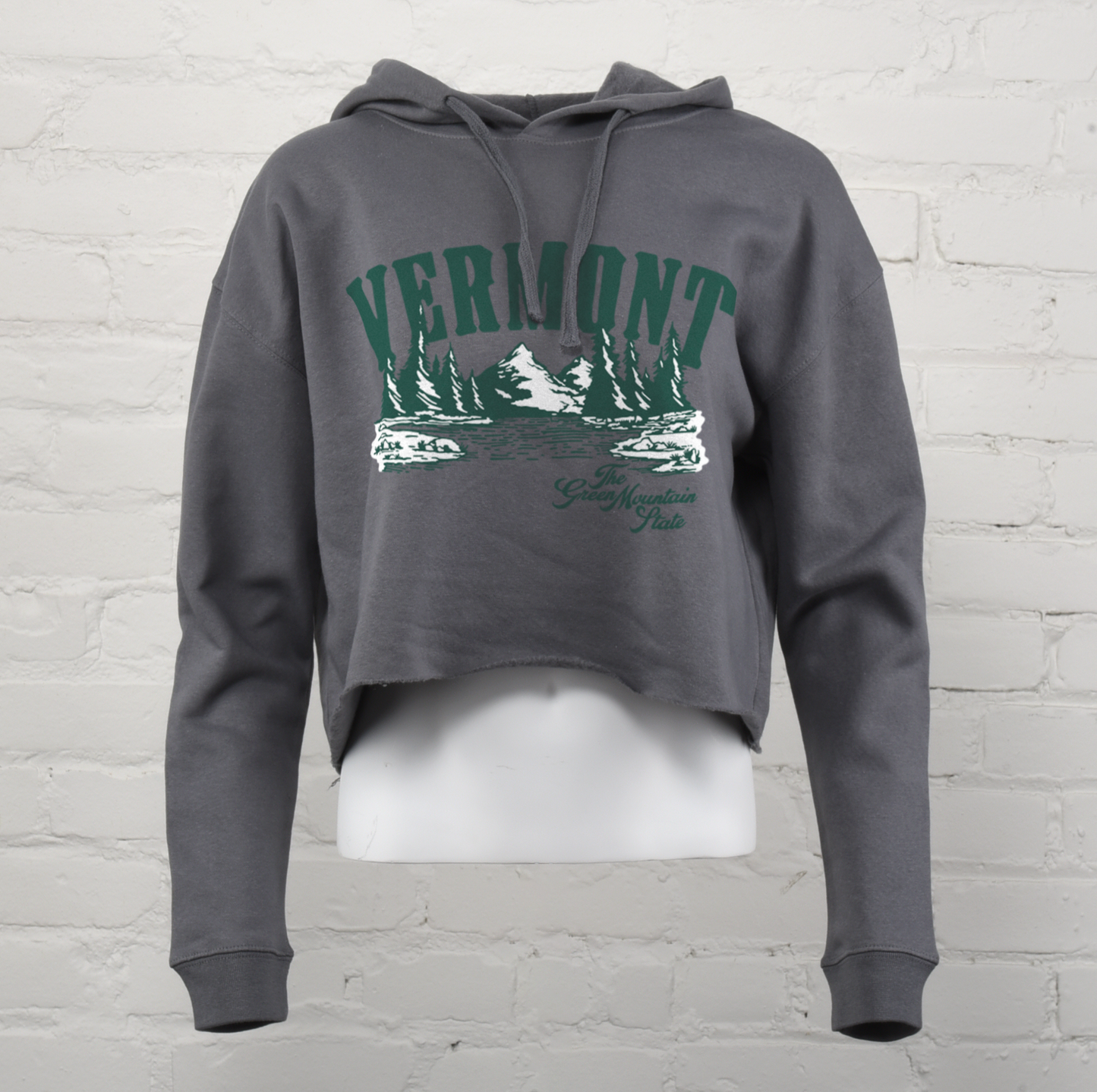 Vermont Green Mountains Crop Hoodie