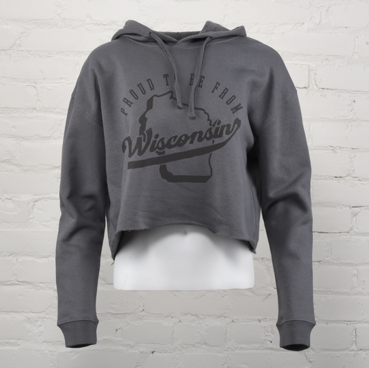 Wisconsin Proud To Be Crop Hoodie