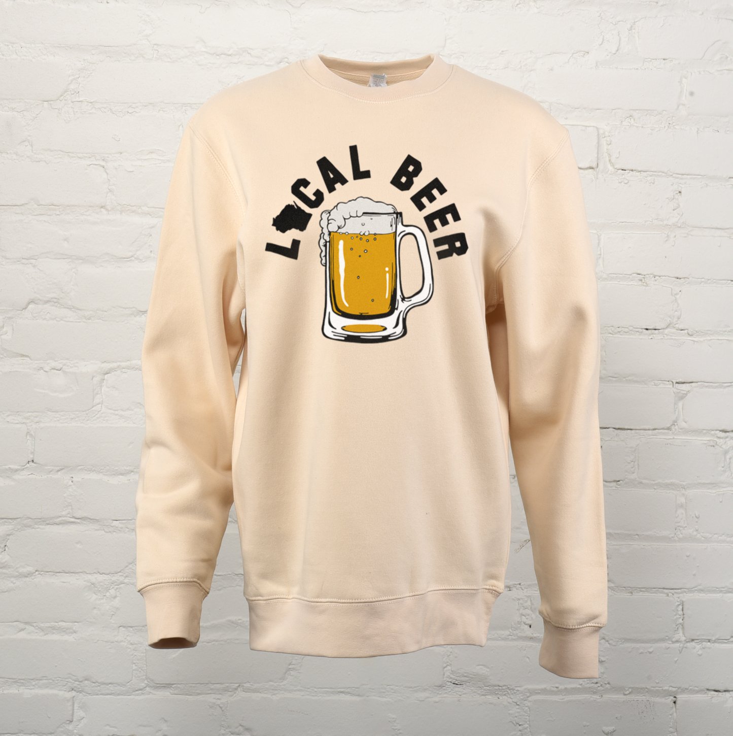 Wisconsin Local Beer Unisex Premium Crewneck