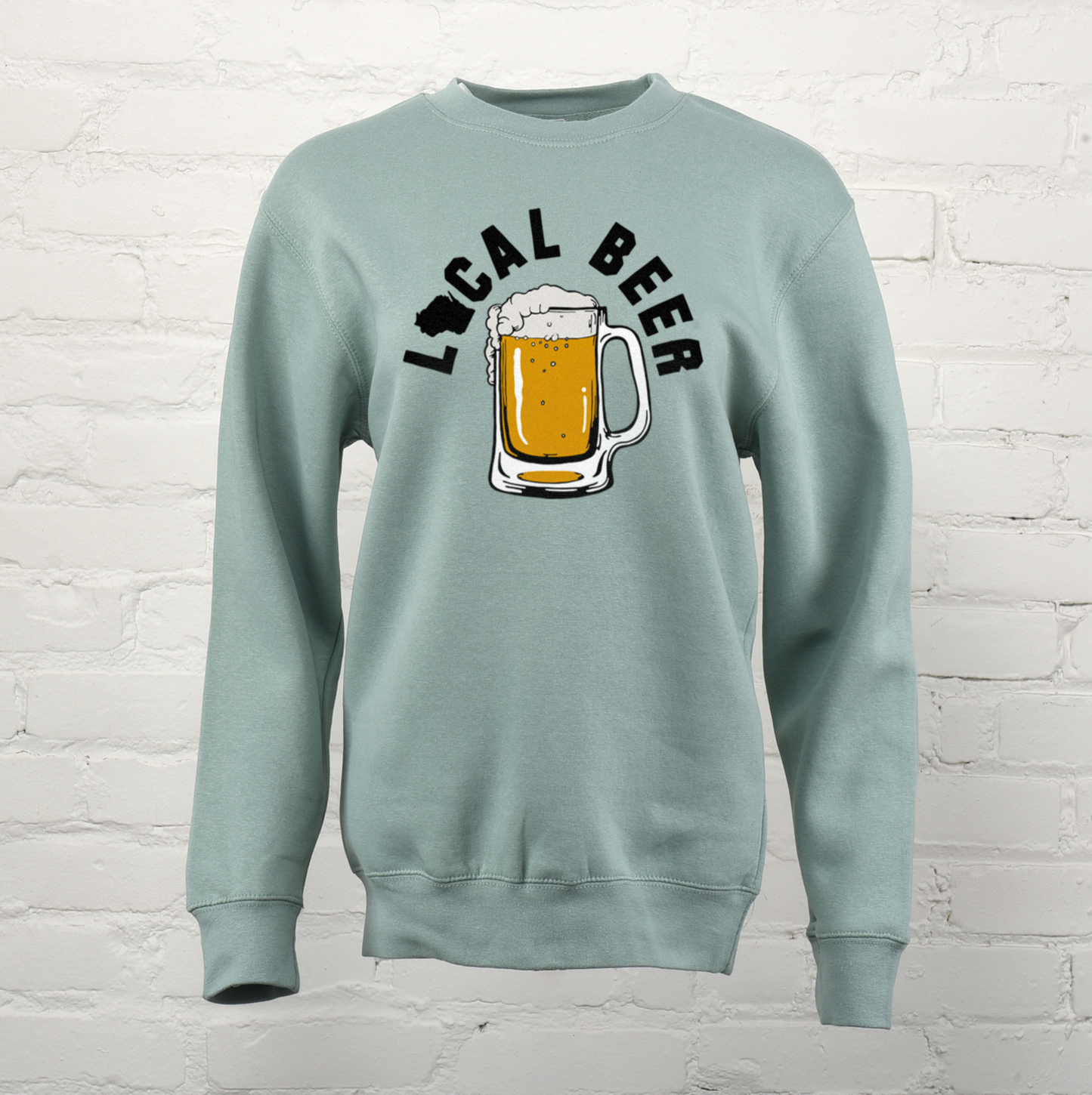 Wisconsin Local Beer Unisex Premium Crewneck