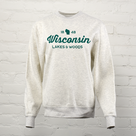 Wisconsin Lakes and Woods Unisex Premium Crewneck