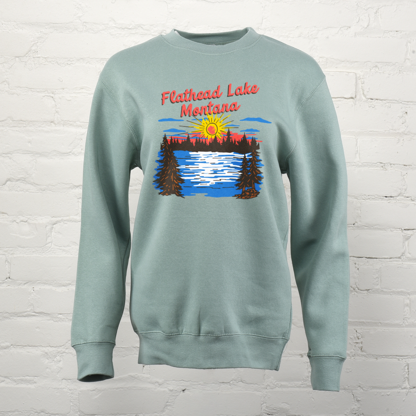 Sunset Lake Custom Unisex Crewneck