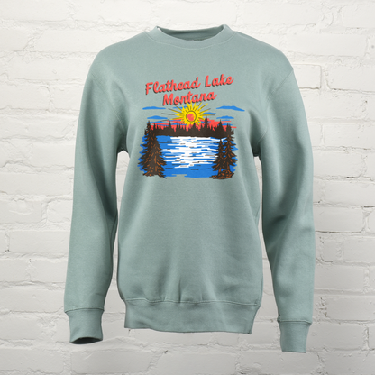 Sunset Lake Custom Unisex Crewneck
