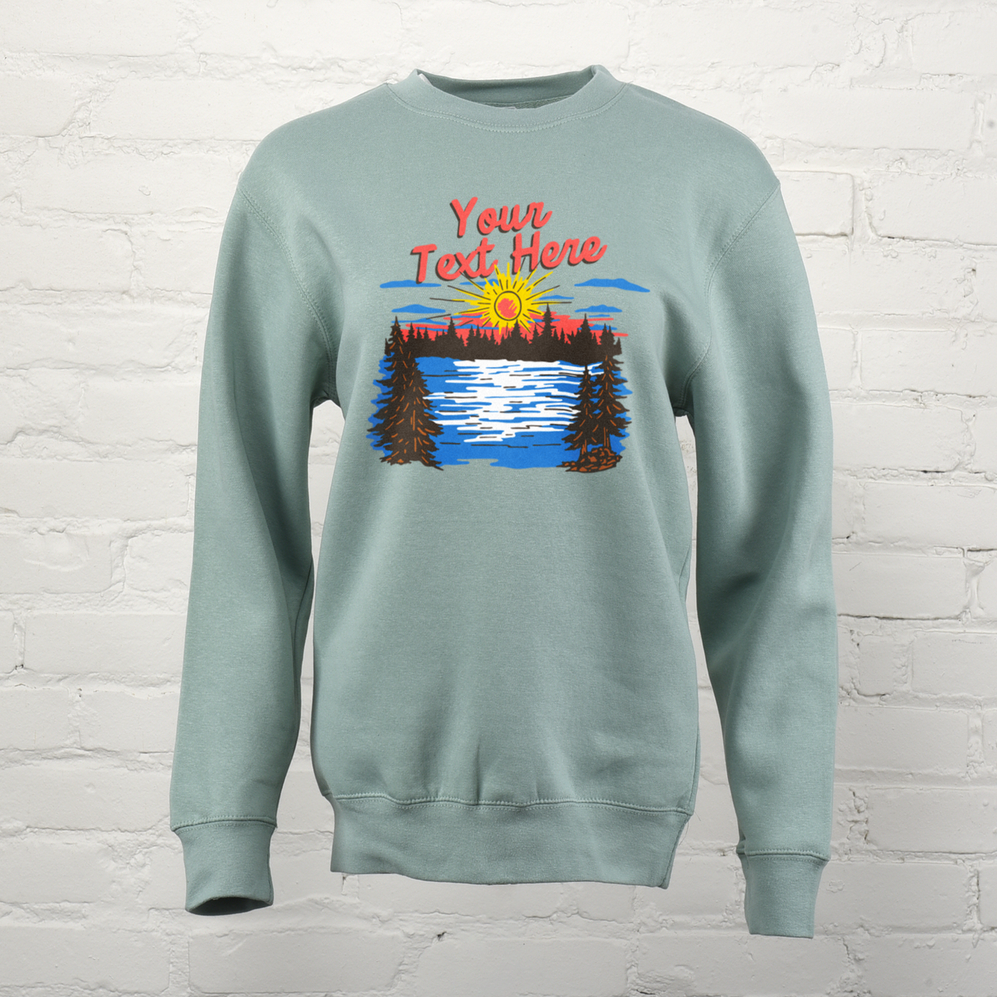Sunset Lake Custom Unisex Crewneck