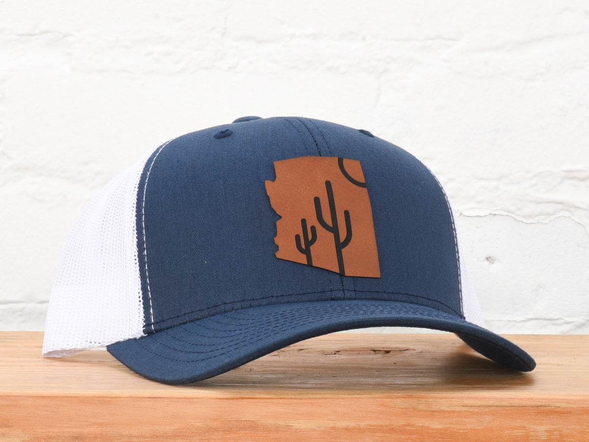 Why Arizona SnapBack Trucker Hat Cap Rare Heavy Patina Thrashed Heavy Wear VTG AZ Hard Hat – DrinkAriZona main image 3