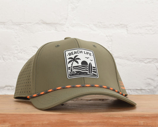 Beach Life Leather Patch Performance Dri-Fit Hat