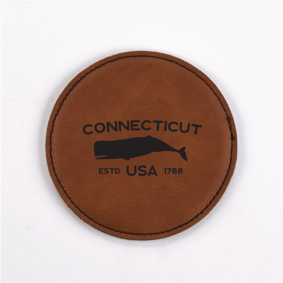 Connecticut PU Leather Coasters