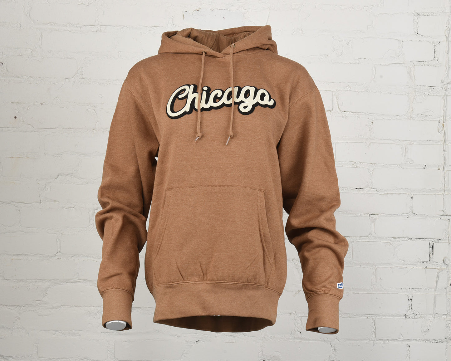Chicago Script Felt Embroidery Hoodie