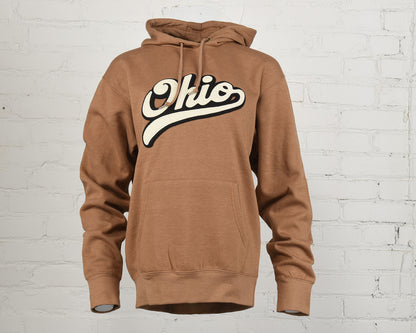 Ohio Script Felt Embroidery Hoodie