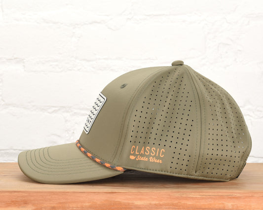 Vermont Water Waves Leather Patch Performance Dri-Fit Hat