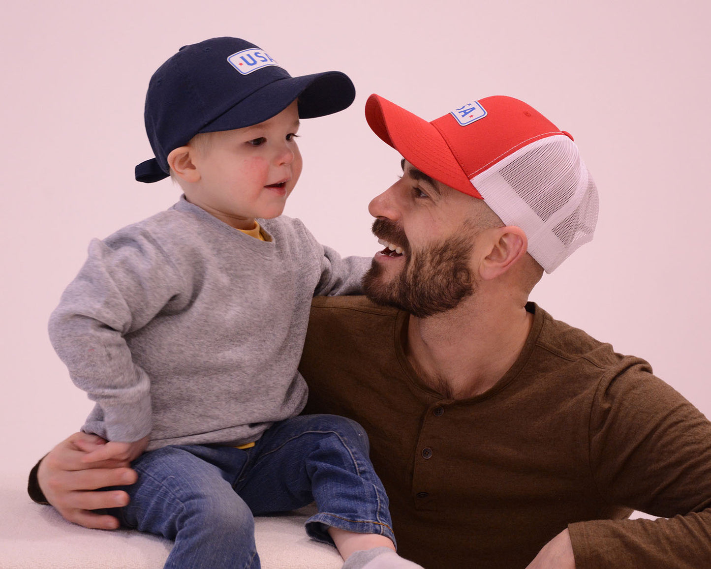 USA Printed Leather Patch Kids Hat