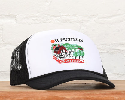 Wisconsin Farm Rope Trucker Hat
