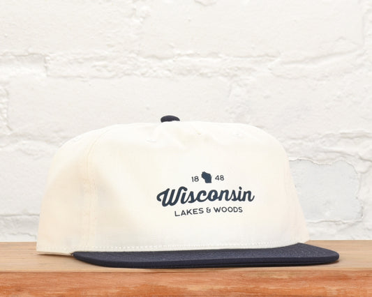 Wisconsin Lakes and Woods Two Tone Unscructured Snapback