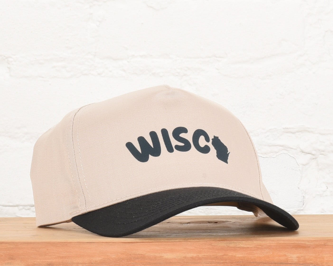 Wisconsin Wisc-State Shape Two Tone Snapback