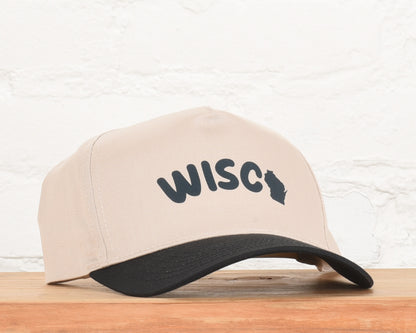 Wisconsin Wisc-State Shape Two Tone Snapback